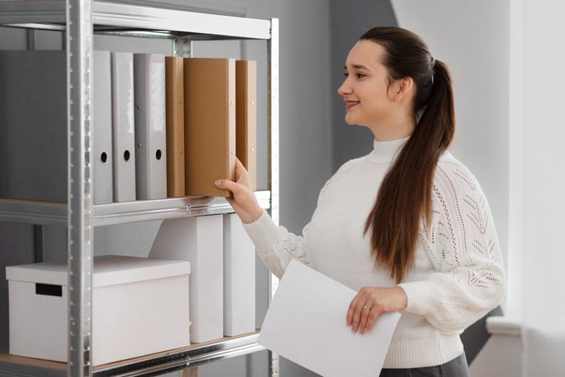 young-adult-organizing-documents-scaled