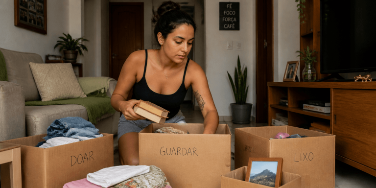 Guardar objetos fora de casa para recuperar ambientes